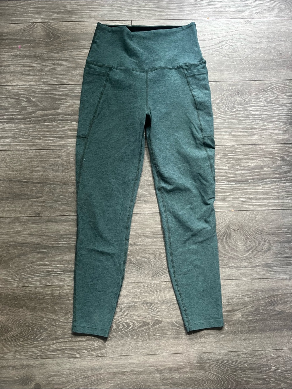 Beyond Yoga Green Active Gym Workout Exercise Pilates Space Dye Leggings Size M